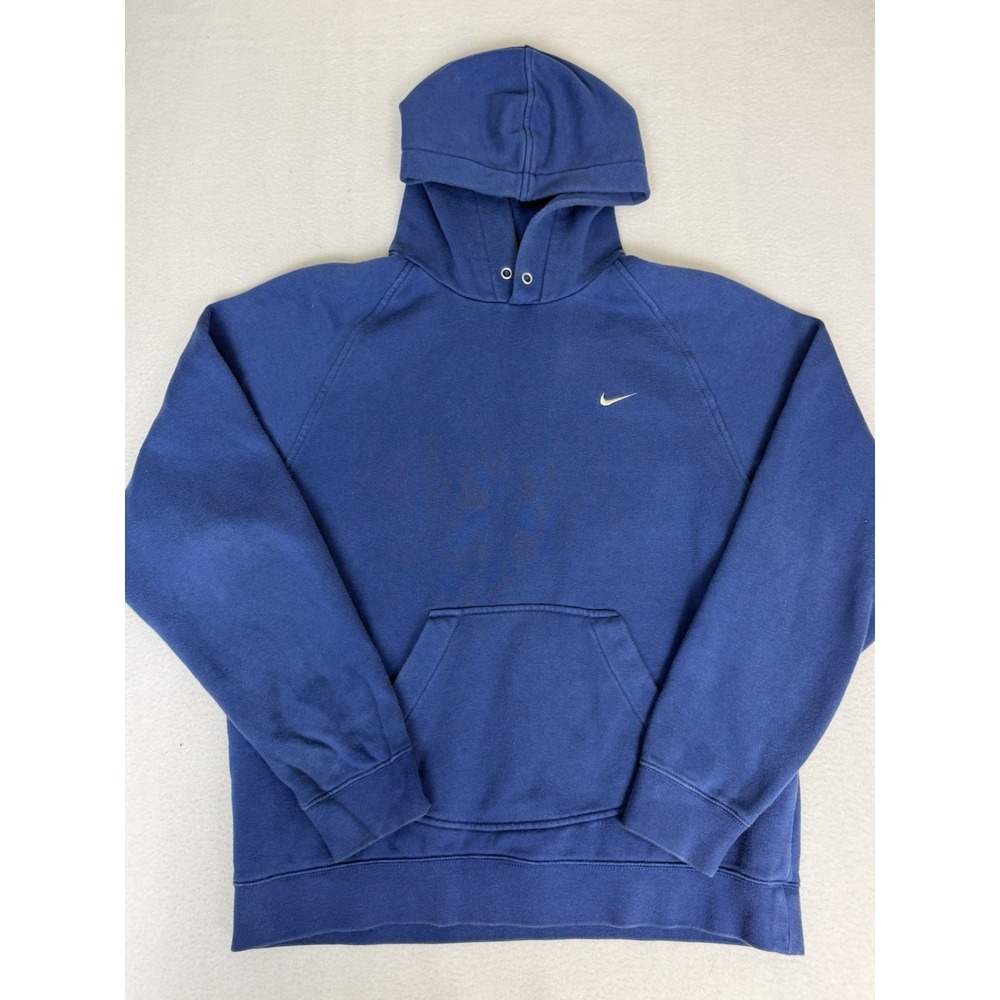 Vintage Nike Swoosh Pullover Hoodie Blue Men's Medium